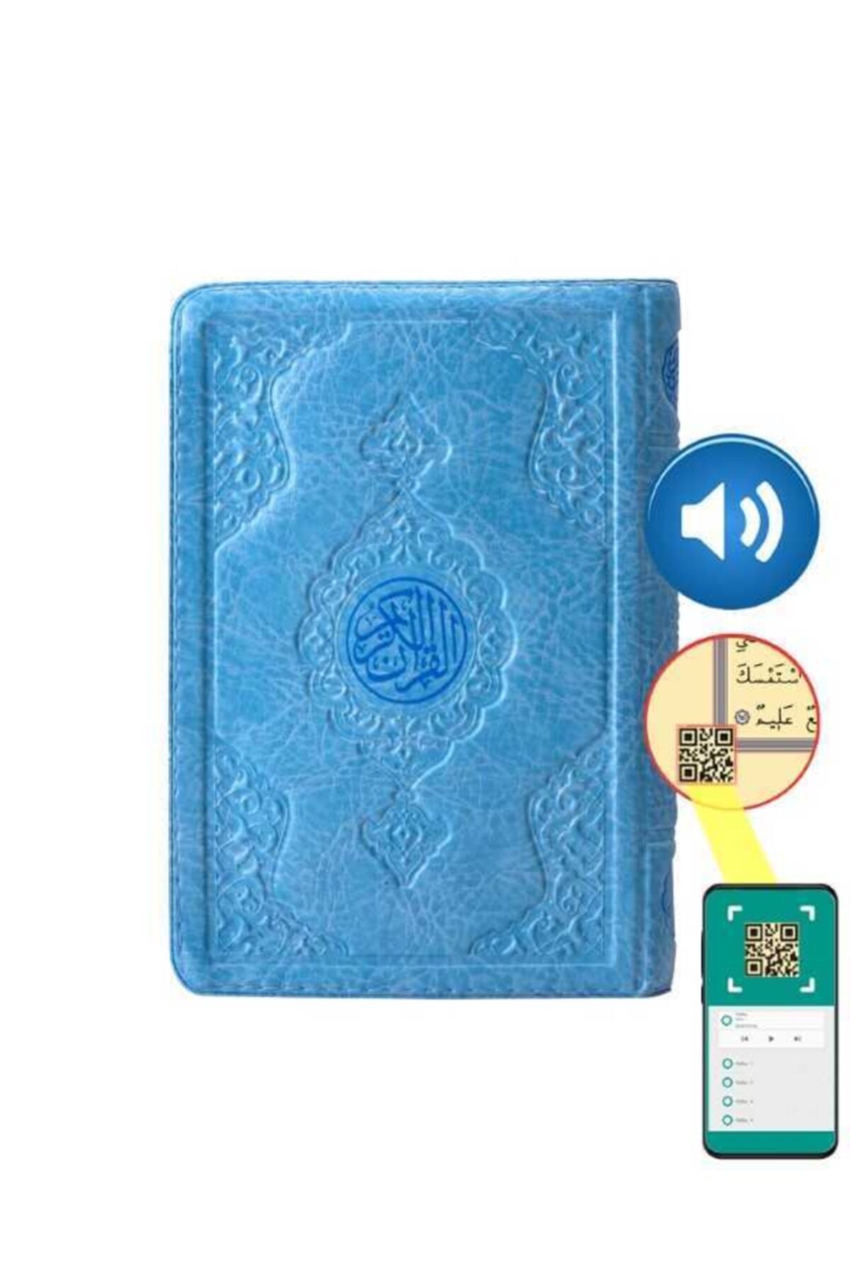 Çanta Boy Kur'an-ı Kerim (Mavi Renk, Kılıflı, Mühürlü) Hayrat Neşriyat kitap