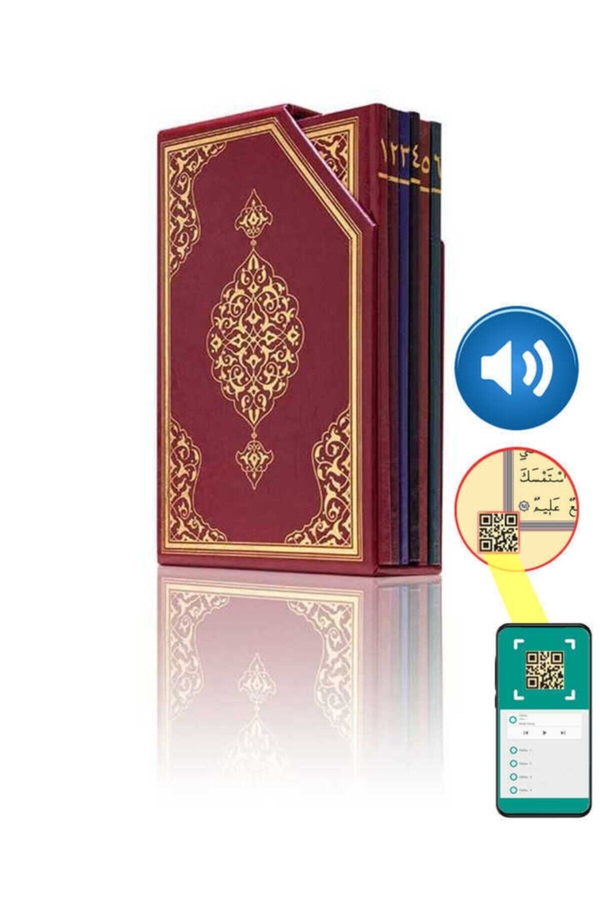 Hatmi Şerif Cüzü Hafız Boy Beşli Cüz (2 Renkli, Mahfazalı, 14x20 )