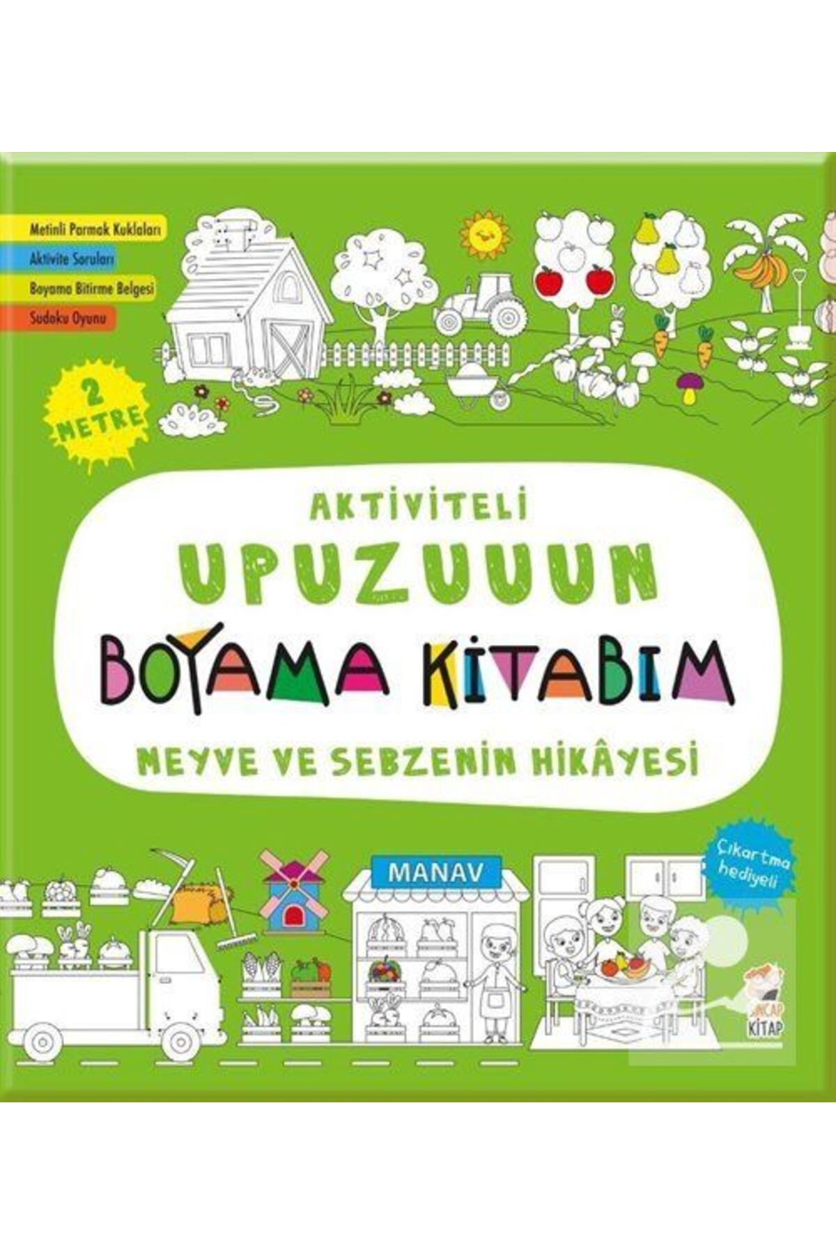 Aktiviteli Upuzuuun Boyama Kitabım / Meyve ve Sebzenin Hikayesi