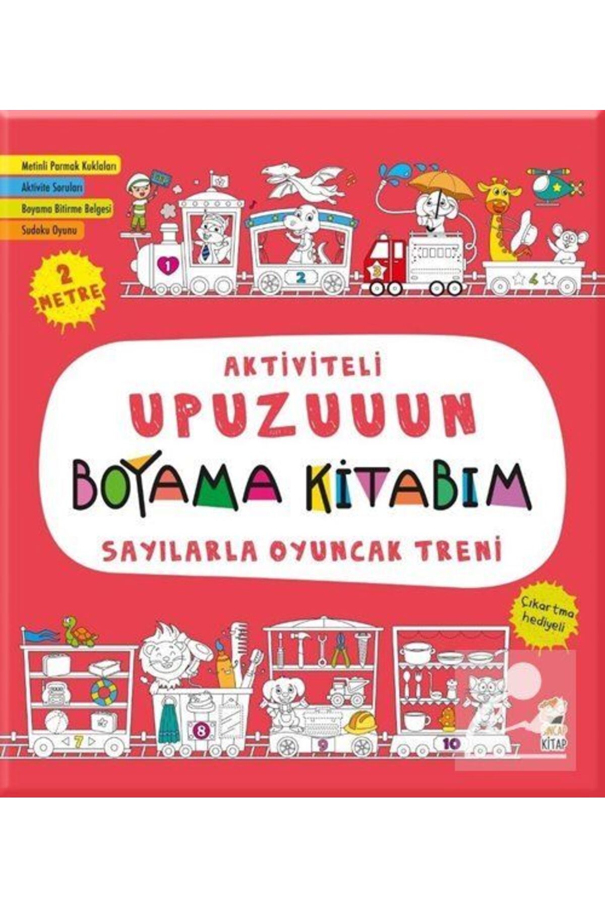 Aktiviteli Upuzuuun Boyama Kitabım / Sayılarla Oyuncak Treni