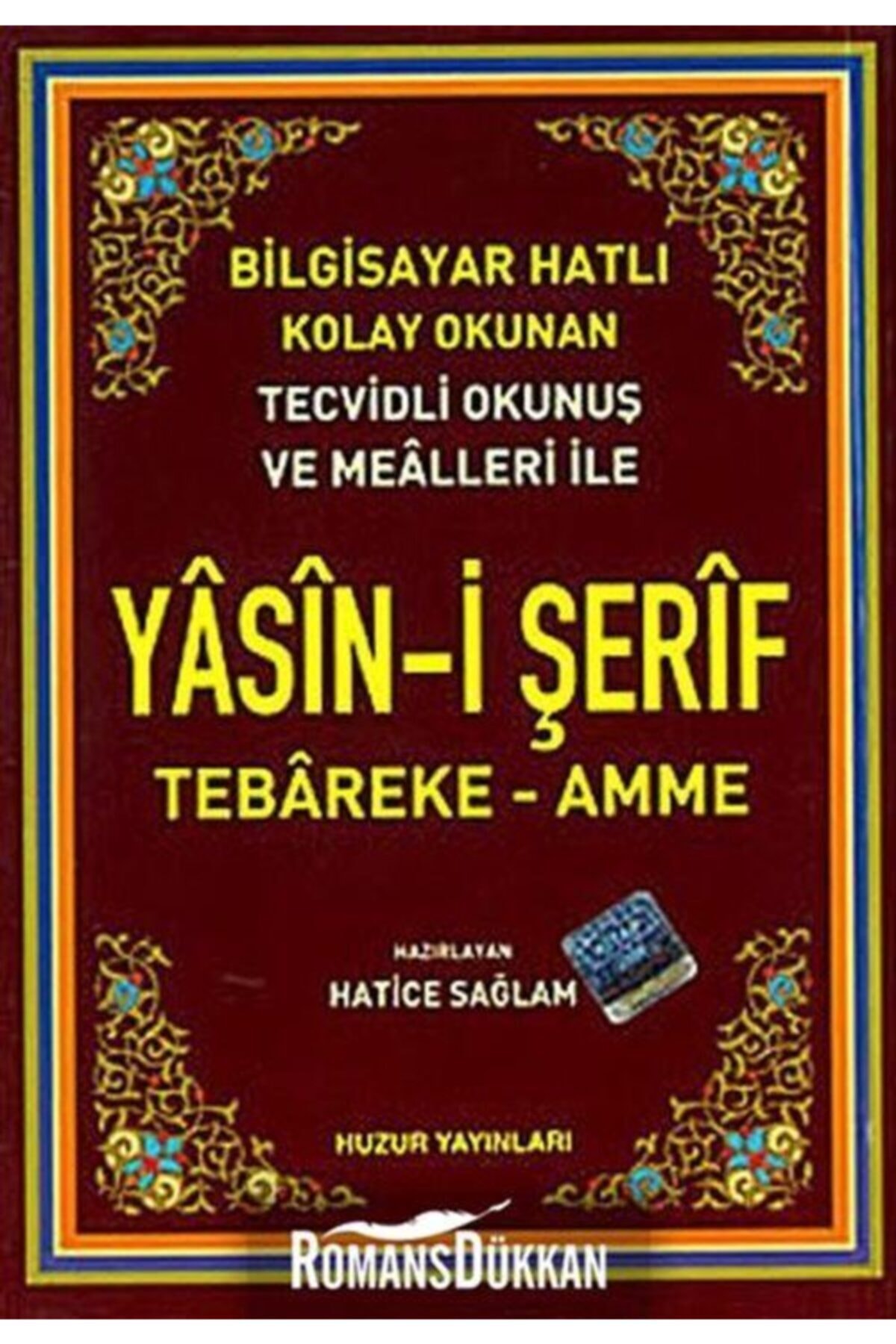Hafız Boy Fihristli Bilgisayar Hattı Kolay Okunan Renkli Yasin I Şerif Ve Seçme Dualar Kod 035