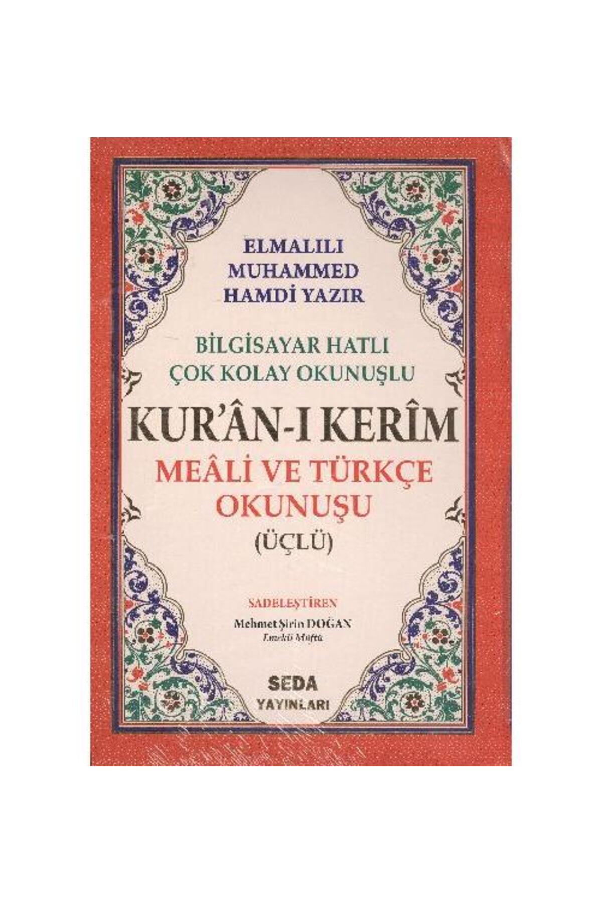 Kuranı Kerim Meali ve Türkçe Okunuşlu Orta Boy Bilgisayar Hatlı Üçlü Kod006