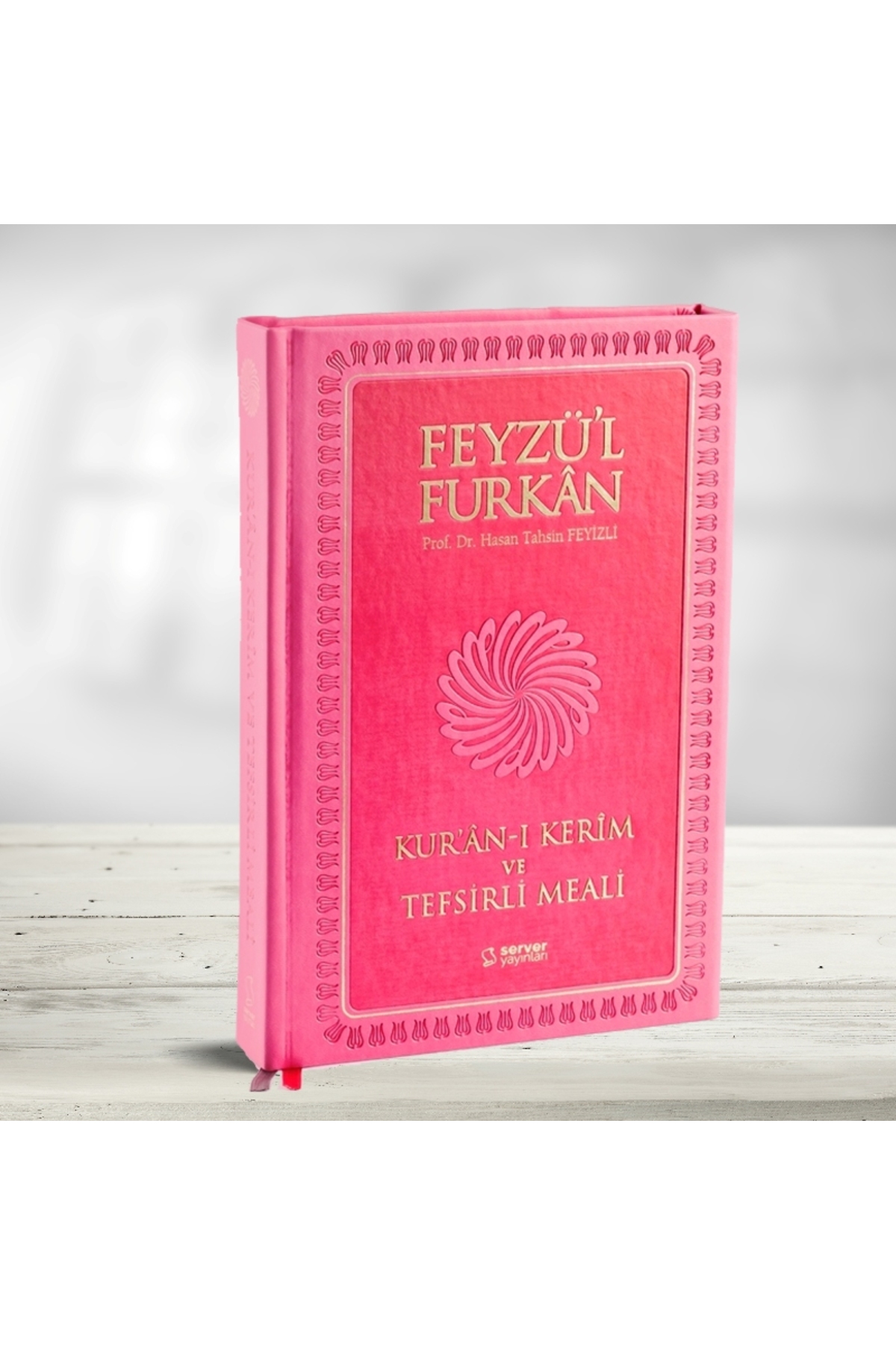 Feyzü'l Furkân Kur'an-ı Kerim Ve Tefsirli Meali (BÜYÜK BOY-MUSHAF VE MEAL-MIKLEPLİ) Pembe