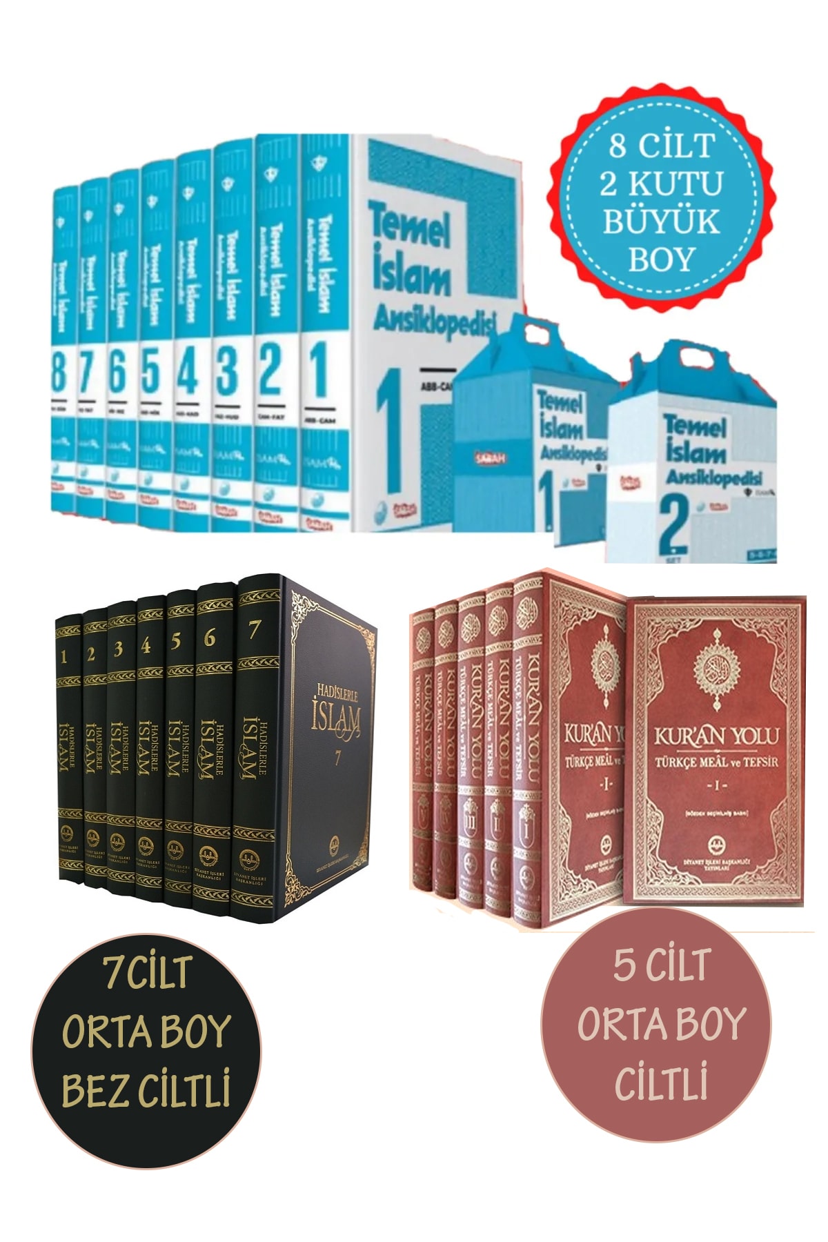 Hadislerle Islam - Kuran Yolu Tefsiri - Temel Islam Ansiklopedisi 3 Lü Set 20 Cilt