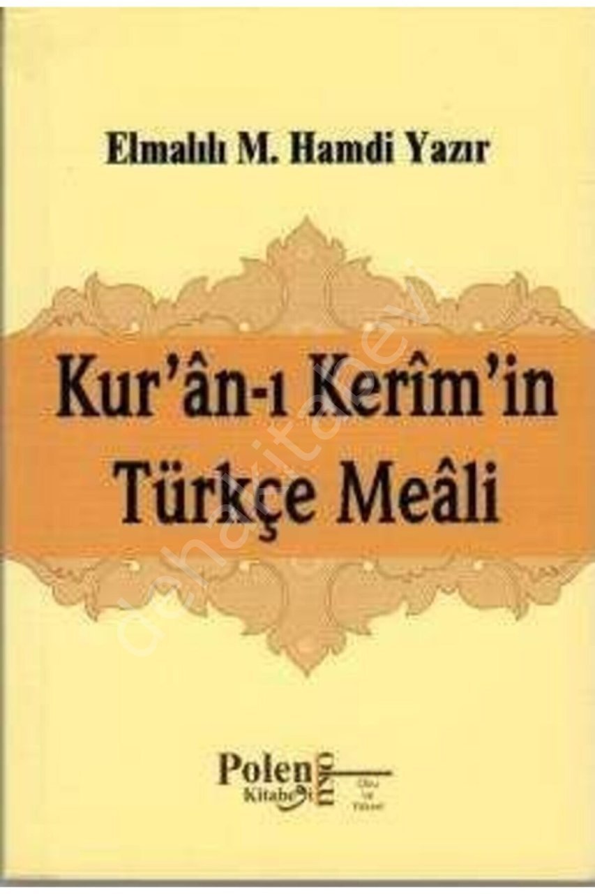 Kuranı Kerimin Türkçe Meali, Elmalılı M. Hamdi Yazır, Mushafsız Meal, Cep Boy