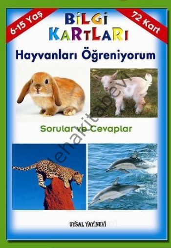 Bilgi Kartları 11 / Hayvanları Öğreniyorum (72 Kart) Kod:28