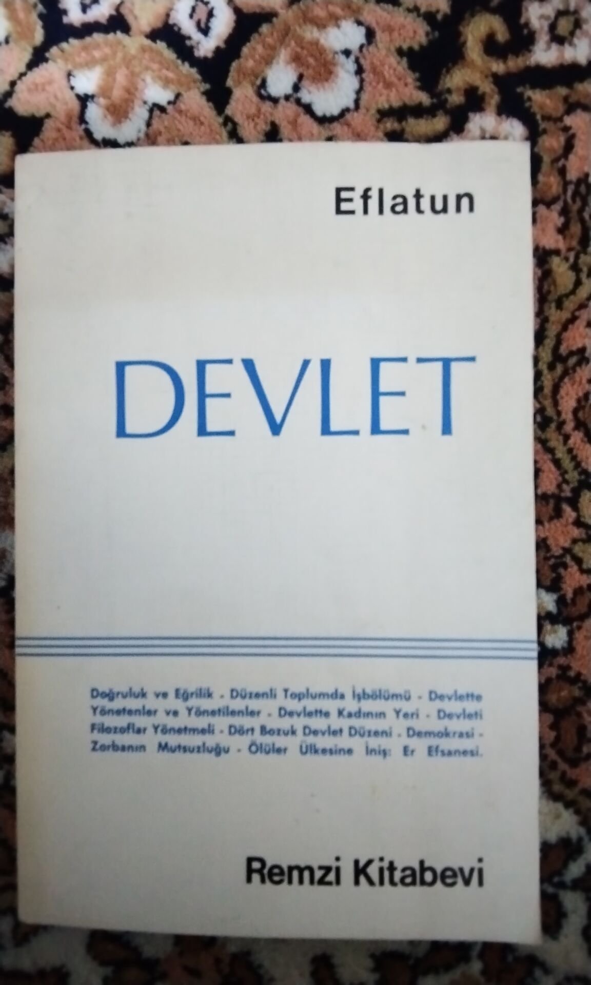 Devlet Eflatun Remzi Kitabevi 1985 baskı