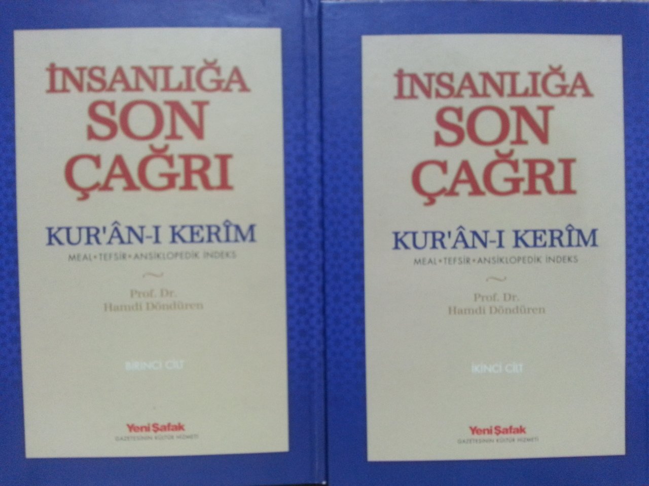 İnsanlığa Son Çağrı Kuranı Kerim, Hamdi Döndüren, 2 cilt Takım