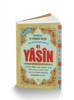 Merve 41 Yasin Bilgisayar Hatlı Türkçe Okunuşlu ve Mealli Cep Boy (Yasin 005)