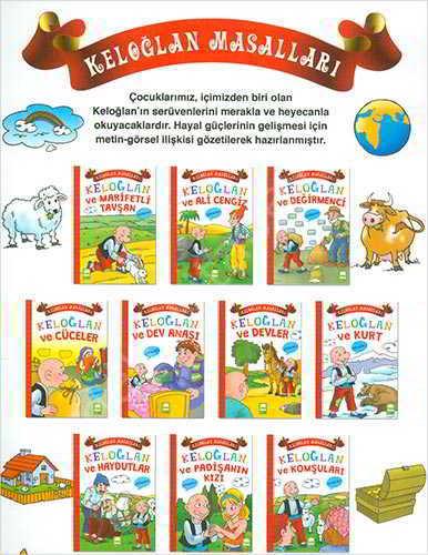 Keloğlan Masalları Büyük Boy 1. ve 2. Sınıflar İçin (10 Kitap)