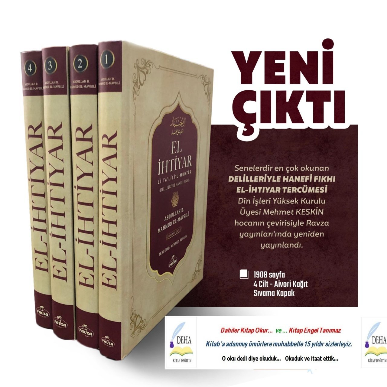 Delilleriyle Hanefi Fıkhı El İhtiyar Tercümesi, 4 Cilt Takım