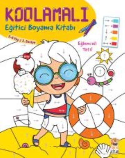 Kodlamalı Eğitici Boyama Kitabı - Eğlenceli Tatil