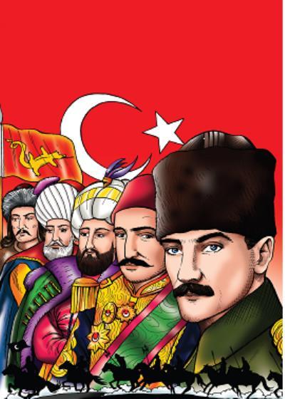 Şanlı Türk Devletleri Hun İmparatorluğundan Türkiye Cumhuriyetine - Çizgi Roman-