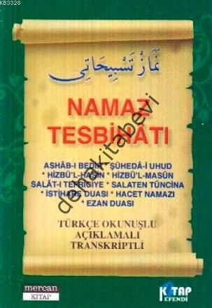 Namaz Tesbihatı (cep boy) Türk. oku. ve Meali, Transkriptli , Mercan Kitap