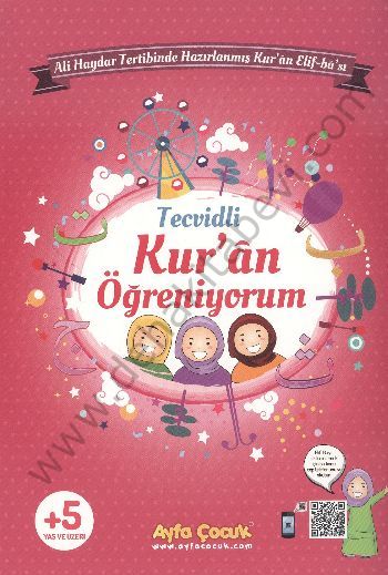 Tecvidli Kuran Öğreniyorum (Ayfa-161P, Orta Boy, Pembe)