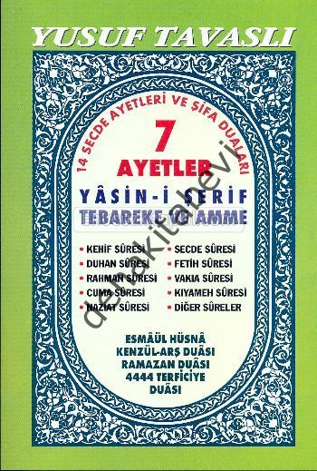7 Ayetler - Yasin-i Şerif ve Dualar (Dergi Boy), Yusuf Tavaslı