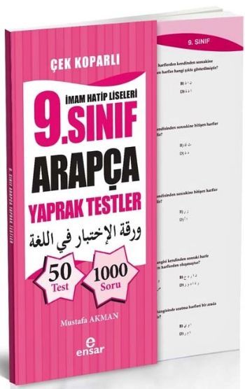 Çek Koparlı İhl 9. Sınıf Arapça Yaprak Testler, Ensar Neşriyat