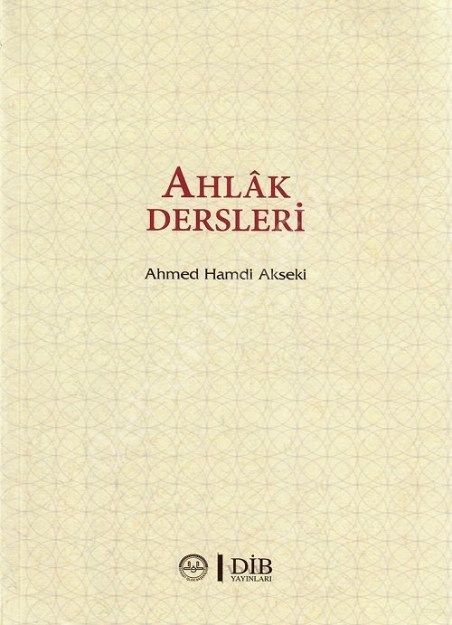Ahlak Dersleri, Ahmed Hamdi Akseki, Karton Kapak