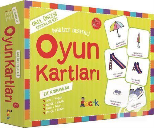 İngilizce Destekli Oyun Kartları / Zıt Kavramlar